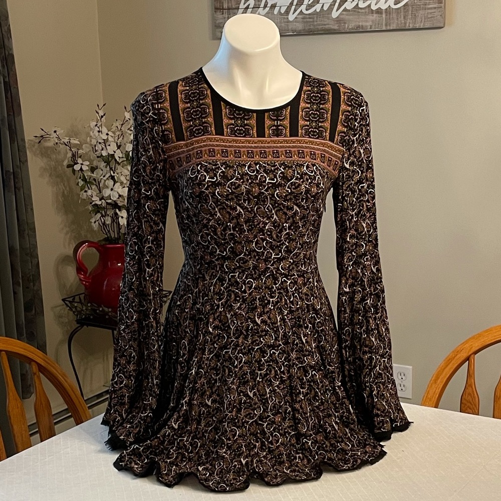 Urban Outfitters Ecote Boho Dress with Bell Sleeve - Size 2